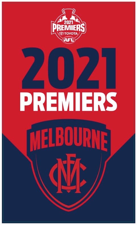 Melbourne Demons 2021 AFL Premiers Supporters Flag  90cm by 150cm