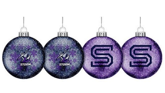 Melbourne Storm NRL Xmas Baubles (x4)