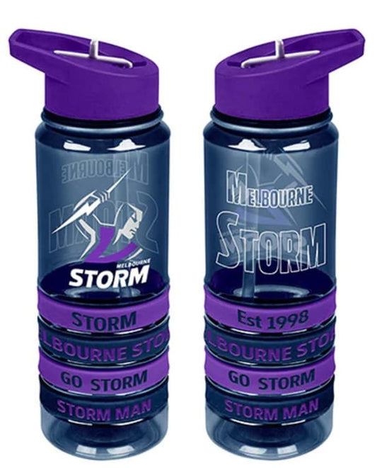 Melbourne Storm NRL 650ml Tritan Bottle with BANDS