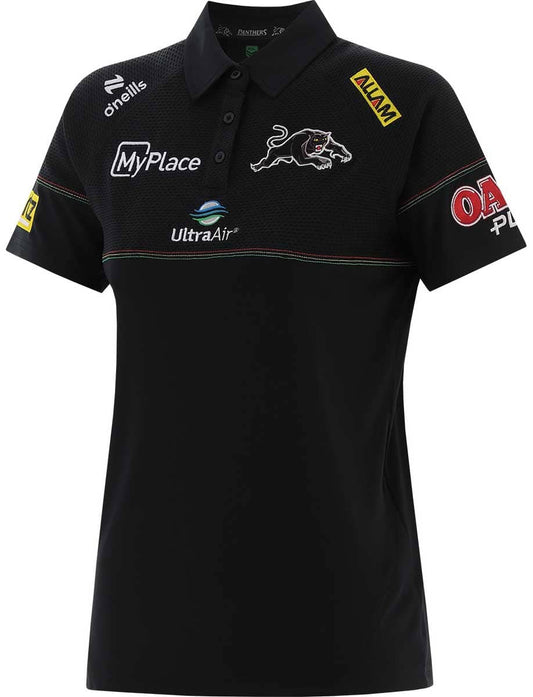 Penrith Panthers 2025 NRL Ladies Black Polo Shirt