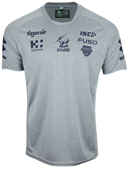 Melbourne Storm 2019 NRL Mens Grey Training Shirt