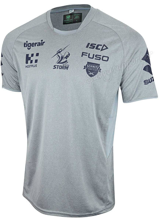 Melbourne Storm 2019 NRL Mens Grey Training Shirt