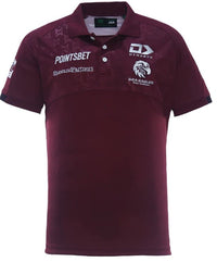 Manly Sea Eagles 2024 NRL Mens Maroon Media Polo Shirt