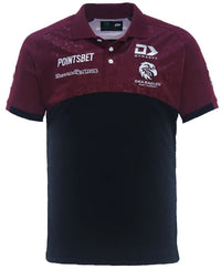 Manly Sea Eagles 2024 NRL Mens Black Alternate Polo Shirt