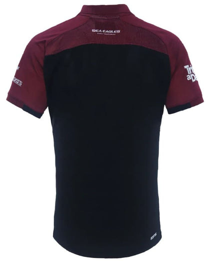 Manly Sea Eagles 2024 NRL Mens Black Alternate Polo Shirt