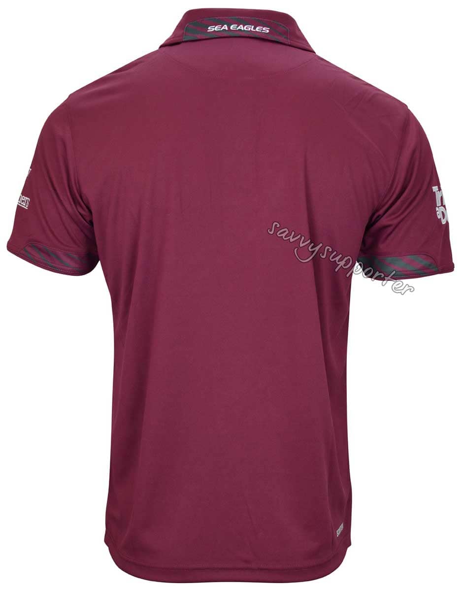 Manly Sea Eagles 2023 NRL Mens Maroon Media Polo Shirt