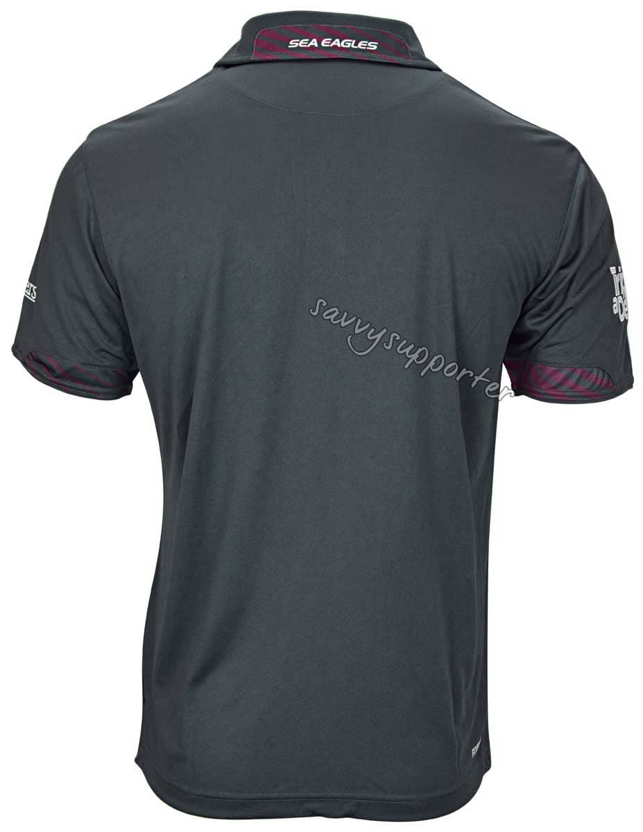Manly Sea Eagles 2023 NRL Mens Charcoal Alternate Polo Shirt