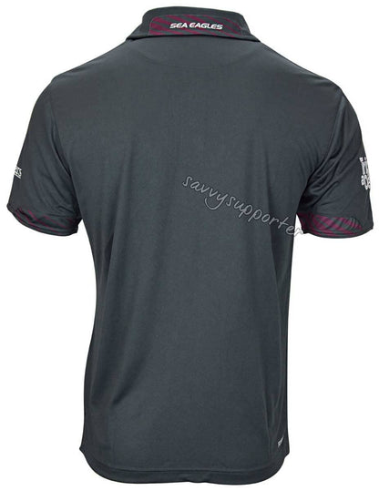Manly Sea Eagles 2023 NRL Mens Charcoal Alternate Polo Shirt