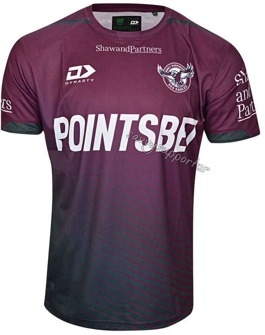 Manly Sea Eagles 2023 NRL Mens Maroon Training Shirt
