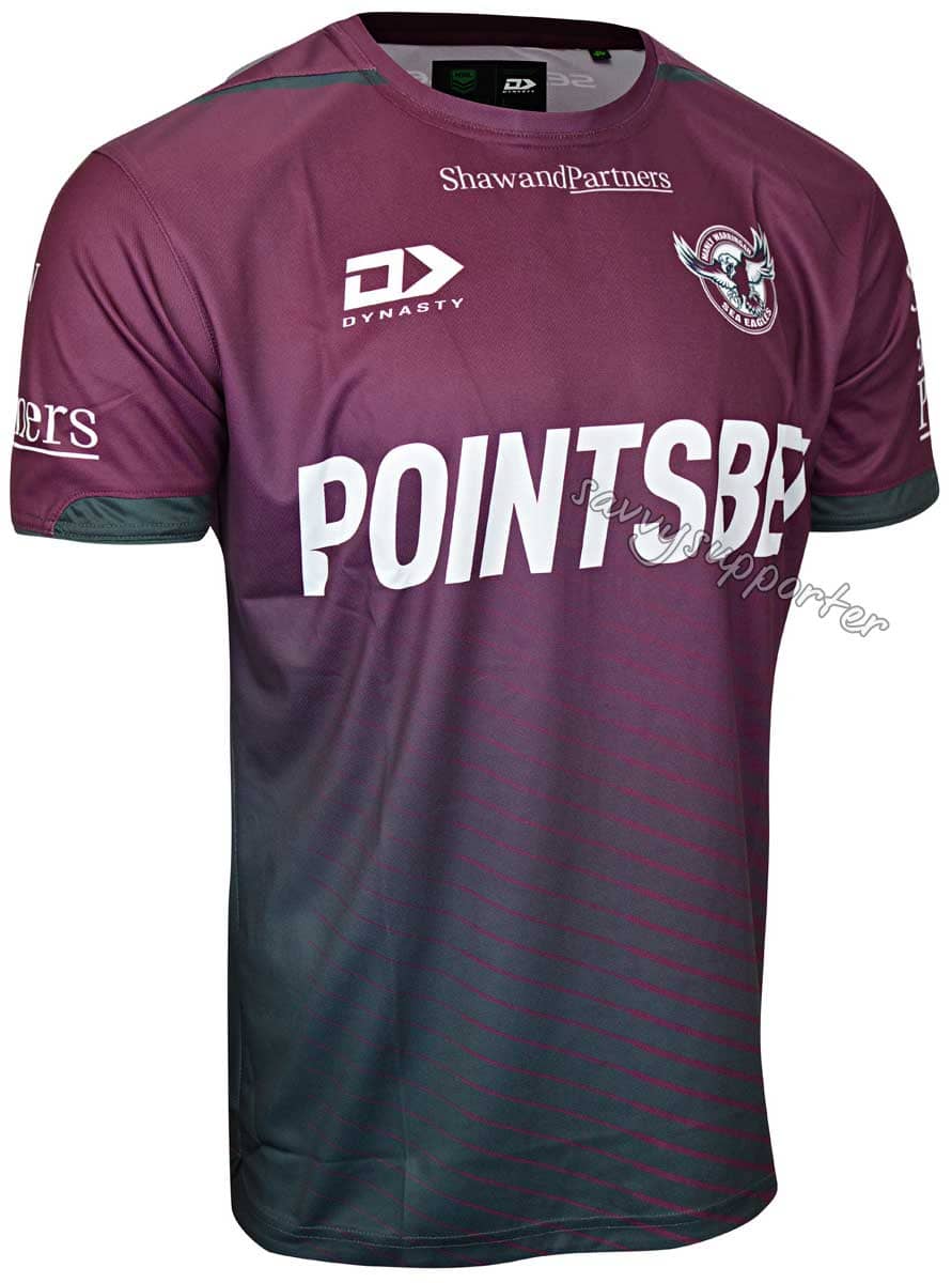 Manly Sea Eagles 2023 NRL Mens Maroon Training Shirt