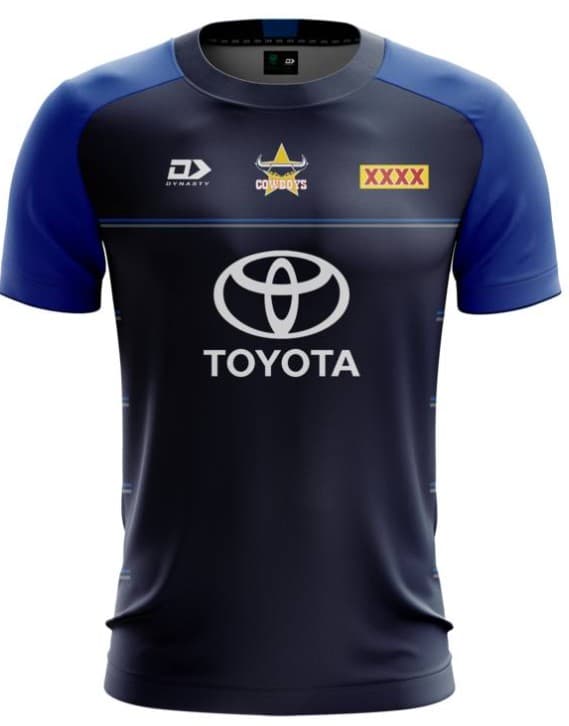 North Queensland Cowboys NRL Kids Navy Training Shirt