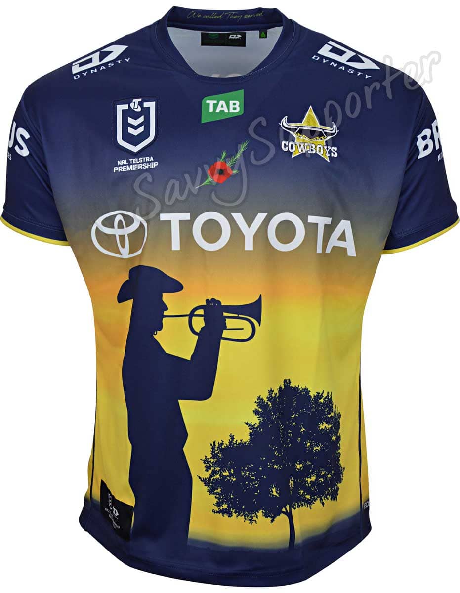 North Queensland Cowboys 2023 NRL Mens Defence Anzac Jersey