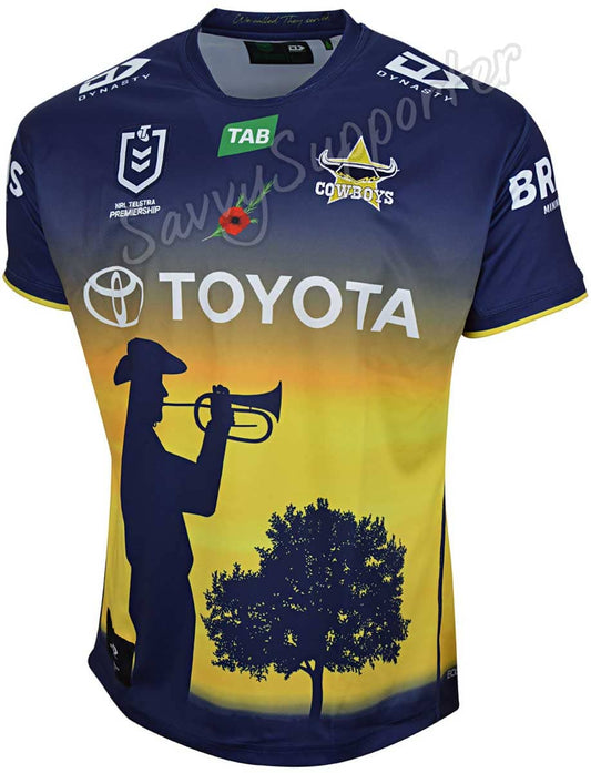 North Queensland Cowboys 2023 NRL Mens Defence Anzac Jersey