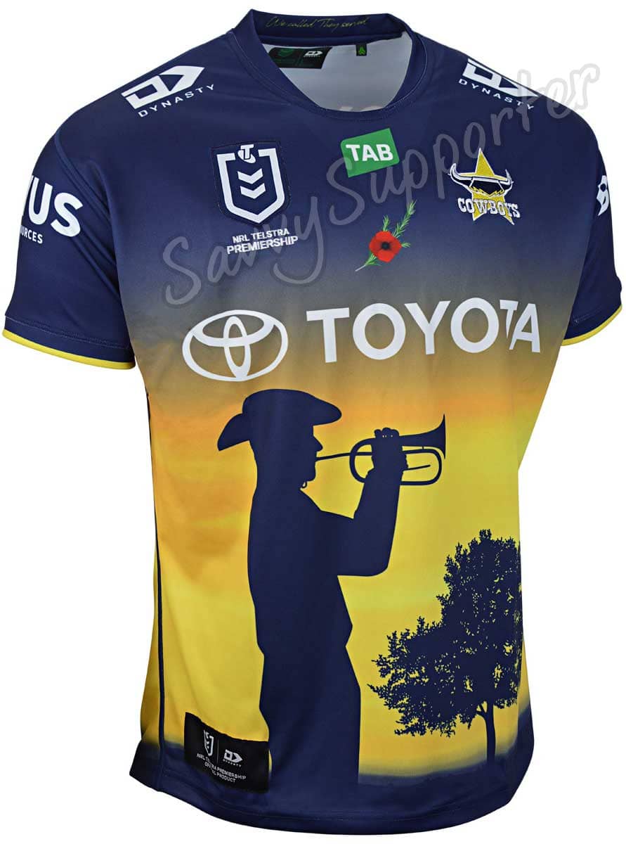 North Queensland Cowboys 2023 NRL Mens Defence Anzac Jersey