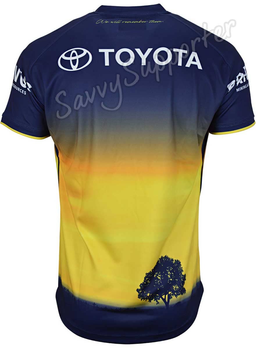North Queensland Cowboys 2023 NRL Mens Defence Anzac Jersey
