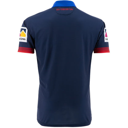 Newcastle Knights NRL Mens Navy Media Polo Shirt