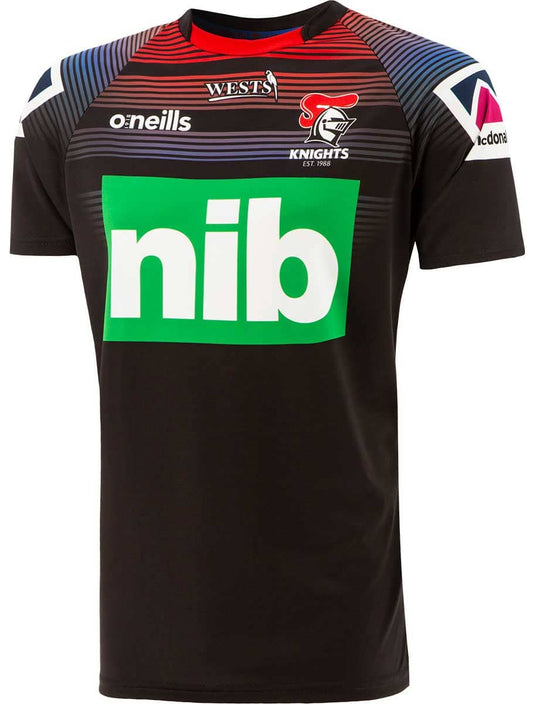 Newcastle Knights NRL Mens Black Coaches Training Shirt