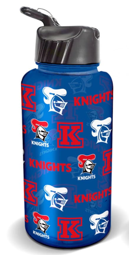 Newcastle Knights NRL 1 Litre Flip Drink Bottle