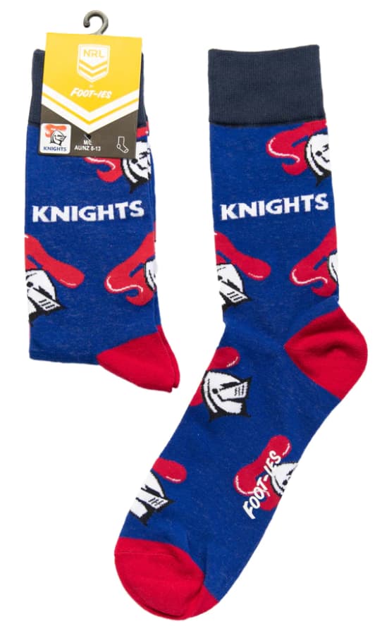 Newcastle Knights NRL Adults Large Logo Socks
