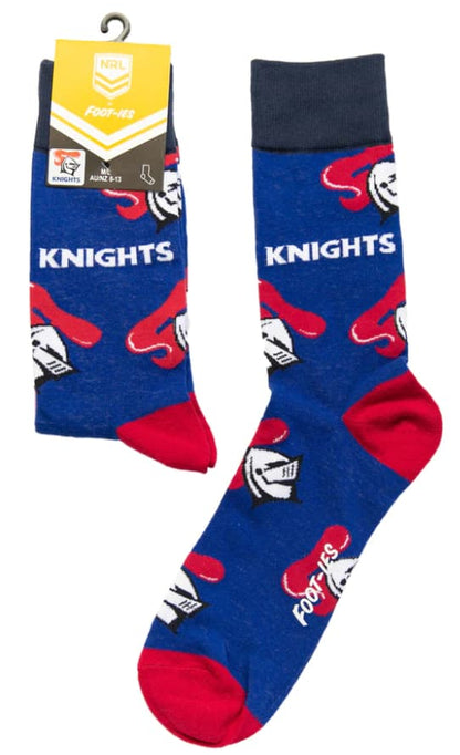 Newcastle Knights NRL Adults Large Logo Socks