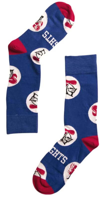 Newcastle Knights NRL Adults Logo Dots Socks