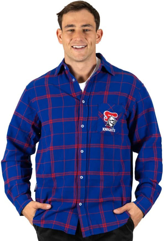 Newcastle Knights NRL Mens Mustang Flannel Shirt