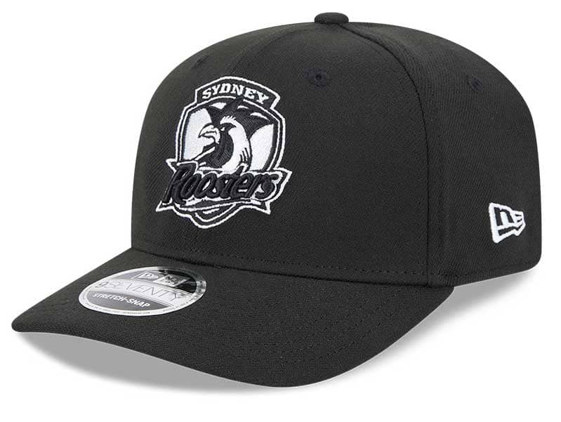 Sydney Roosters 2025 NRL New Era Black White 9Seventy Cap