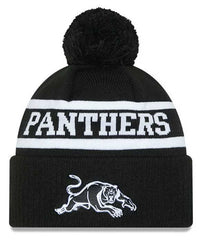 Penrith Panthers 2025 NRL New Era Black White Knit Beanie