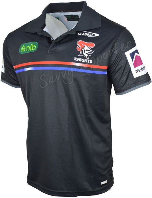 Newcastle Knights 2025 NRL Mens Media Polo Shirt