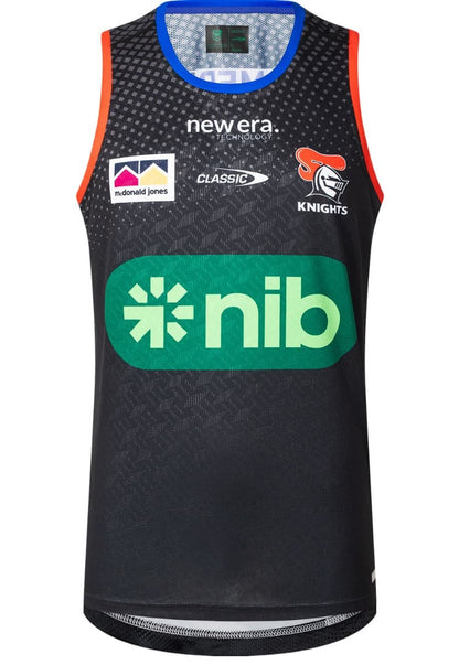 Newcastle Knights 2025 NRL Mens Black Training Singlet