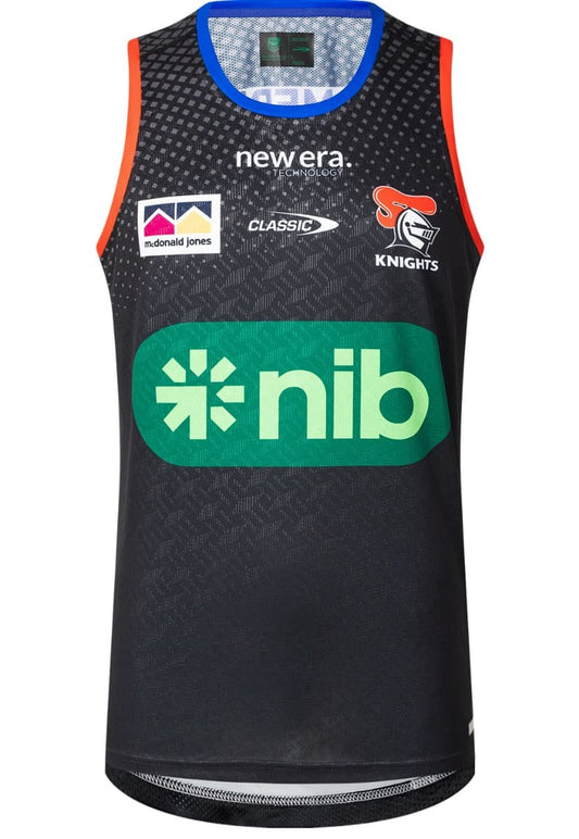 Newcastle Knights 2025 NRL Mens Black Training Singlet