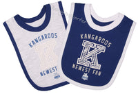 North Melbourne Kangaroos Baby Bib 2 Pack BNIP