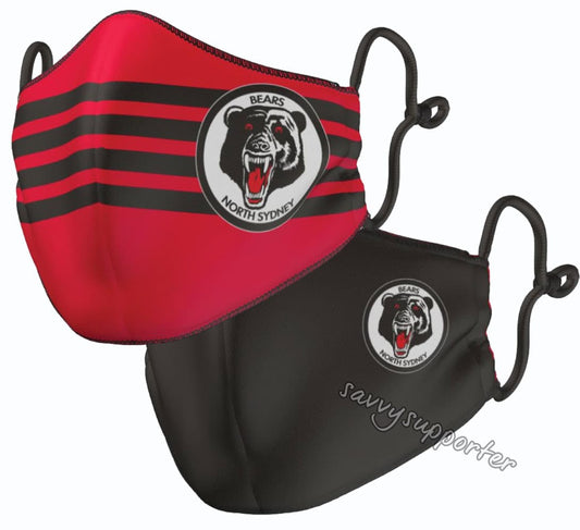 North Sydney Bears NRL Reversible Adults Face Mask