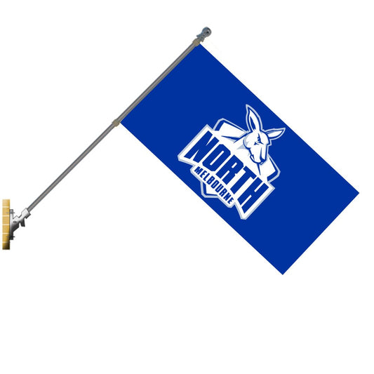North Melbourne Kangaroos AFL Team Giant Pole Flag 1800mm by 900mm
