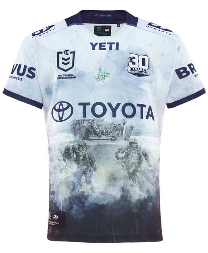 North Queensland Cowboys 2025 NRL Kids Defence / Anzac Jersey