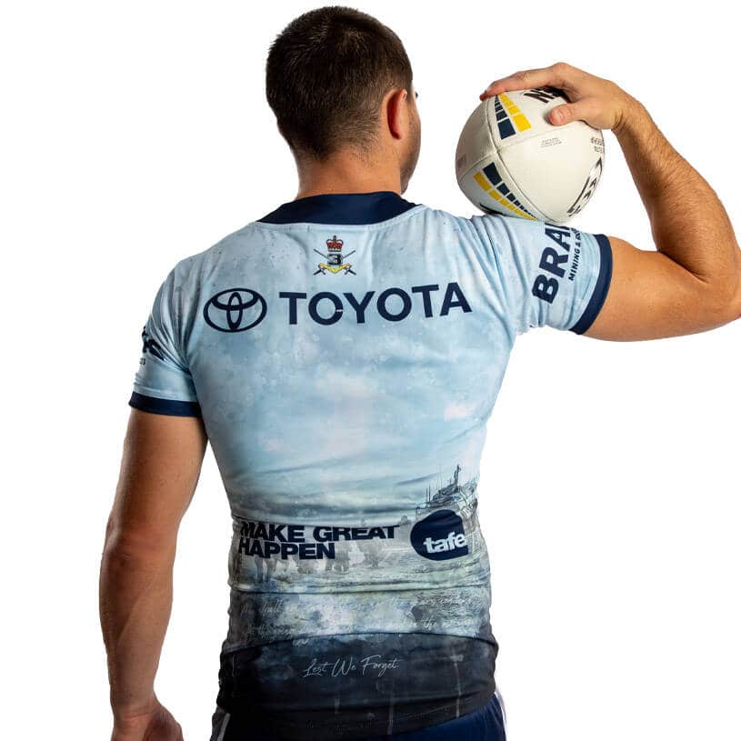 North Queensland Cowboys 2025 NRL Mens Defence / Anzac Jersey