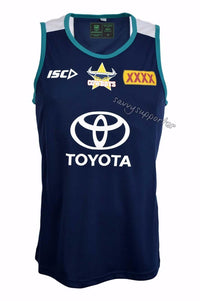North Queensland Cowboys Navy Training Singlet