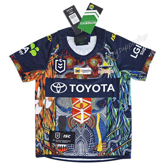 North Queensland Cowboys NRL Kids Indigenous Jersey ISC