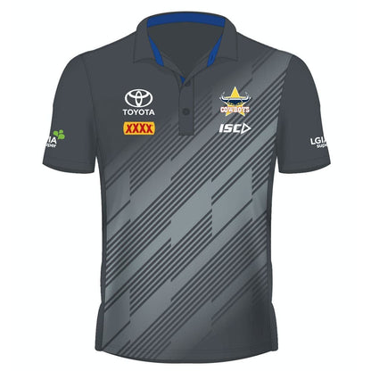 North Queensland Cowboys 2019 Mens Carbon Performance Polo Shirt