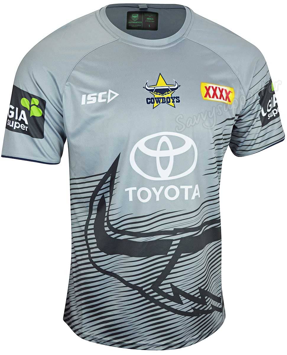 North Queensland Cowboys 2019 Mid Grey Training Shirt
