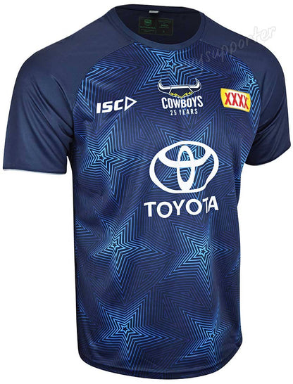 North Queensland Cowboys Mens NRL Navy Training Shirt