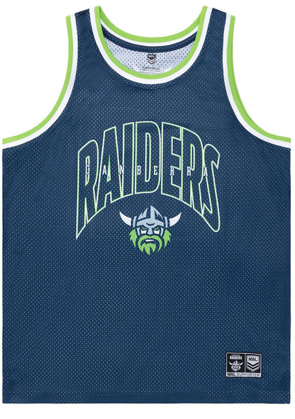 Canberra Raiders 2024 NRL Mens Basketball Singlet