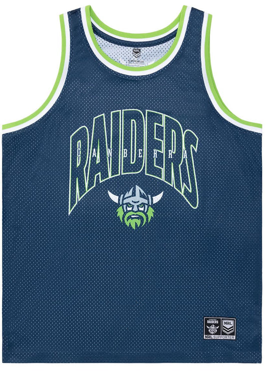 Canberra Raiders 2024 NRL Mens Basketball Singlet