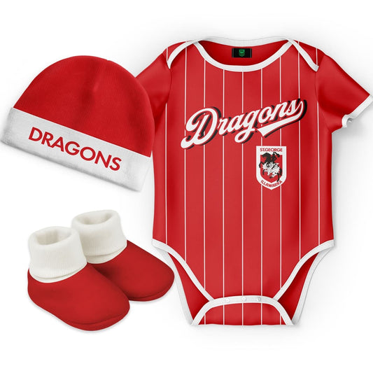 St George Dragons 2025 NRL Toddler 3pc Lullaby Gift Set