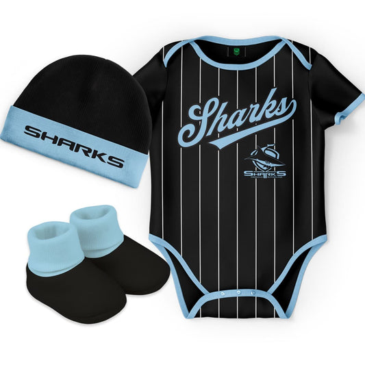 Cronulla Sharks 2025 NRL Toddler 3pc Lullaby Gift Set
