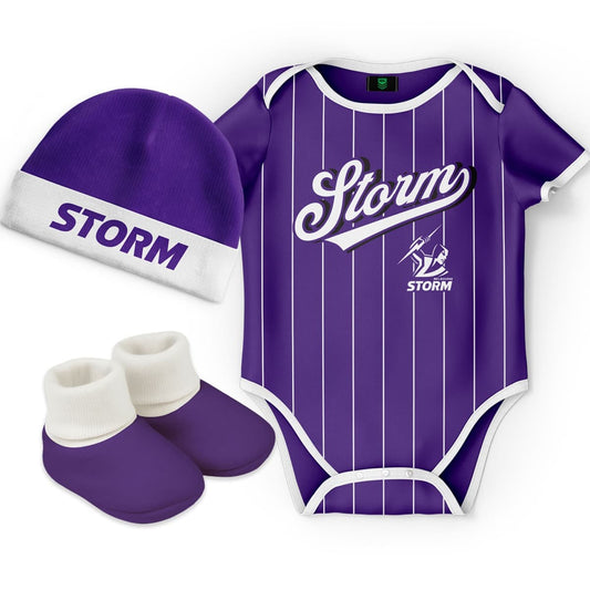 Melbourne Storm 2025 NRL Toddler 3pc Lullaby Gift Set