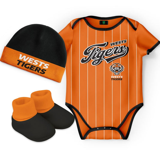 Wests Tigers 2025 NRL Toddler 3pc Lullaby Gift Set