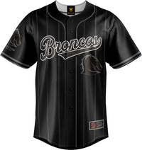 Brisbane Broncos 2025 NRL Mens Blackout Baseball Shirt