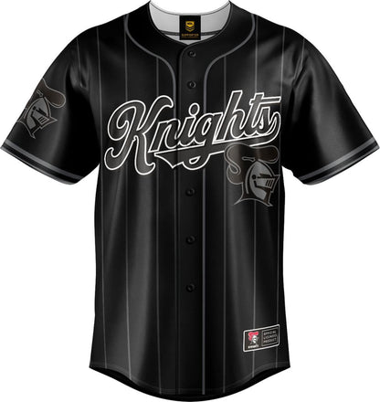 Newcastle Knights 2025 NRL Mens Blackout Baseball Shirt
