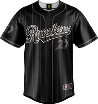 Sydney Roosters 2025 NRL Mens Blackout Baseball Shirt